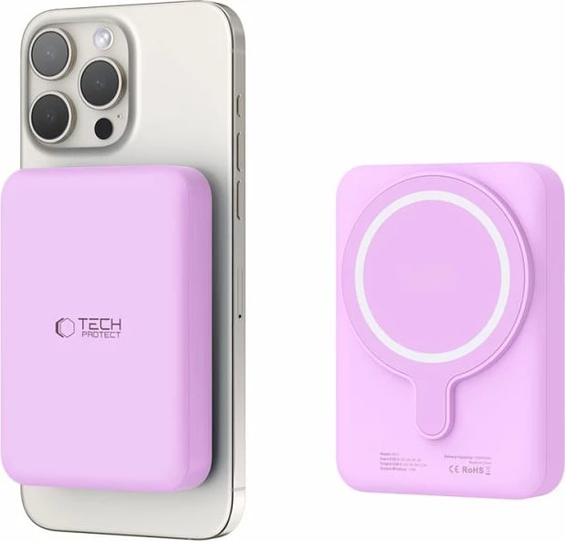 Powerbank Tech-Protect LifeMag PB11 10000mAh, MagSafe, Rozë
