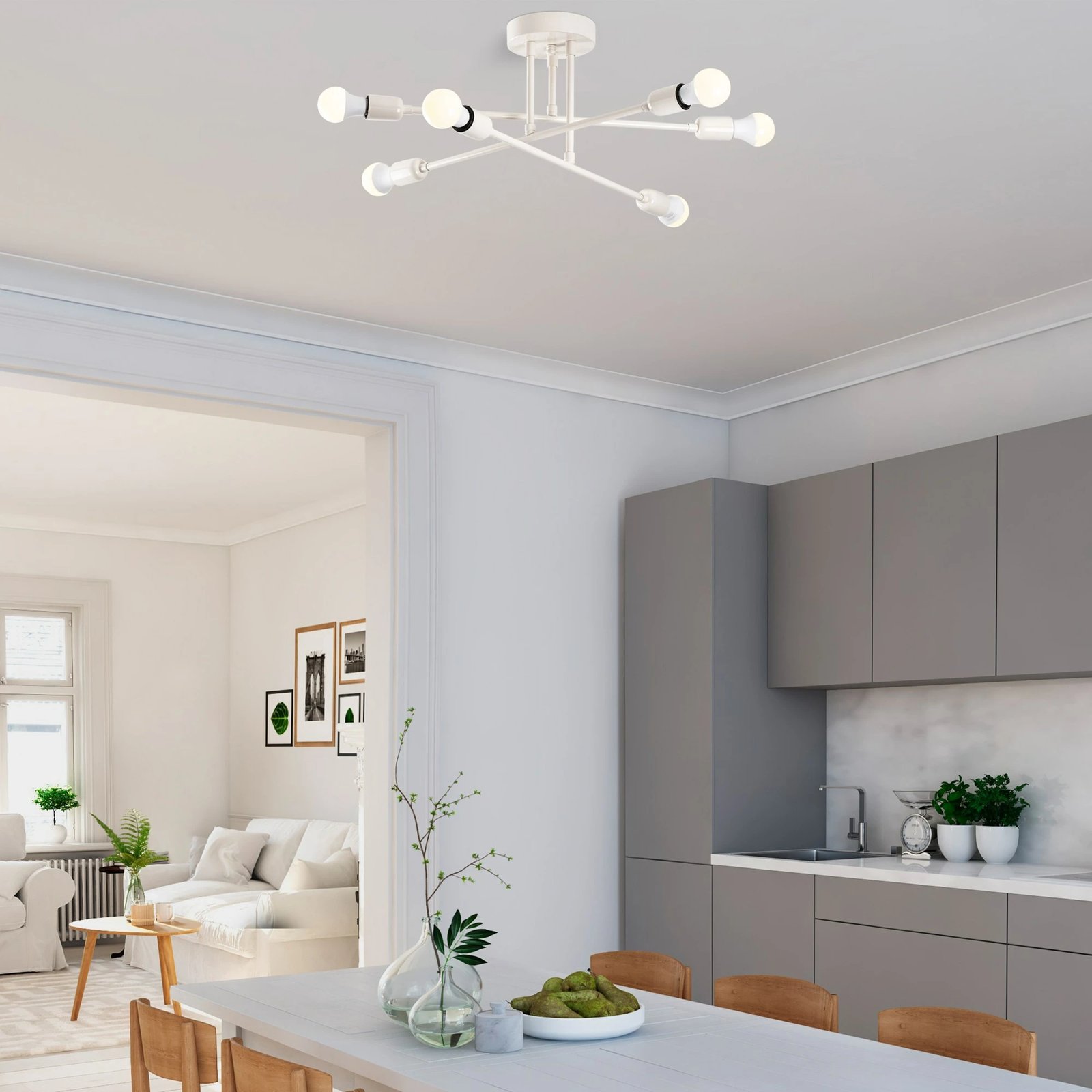 Llambë tavani Opviq, model Flower, krem, 177-AV