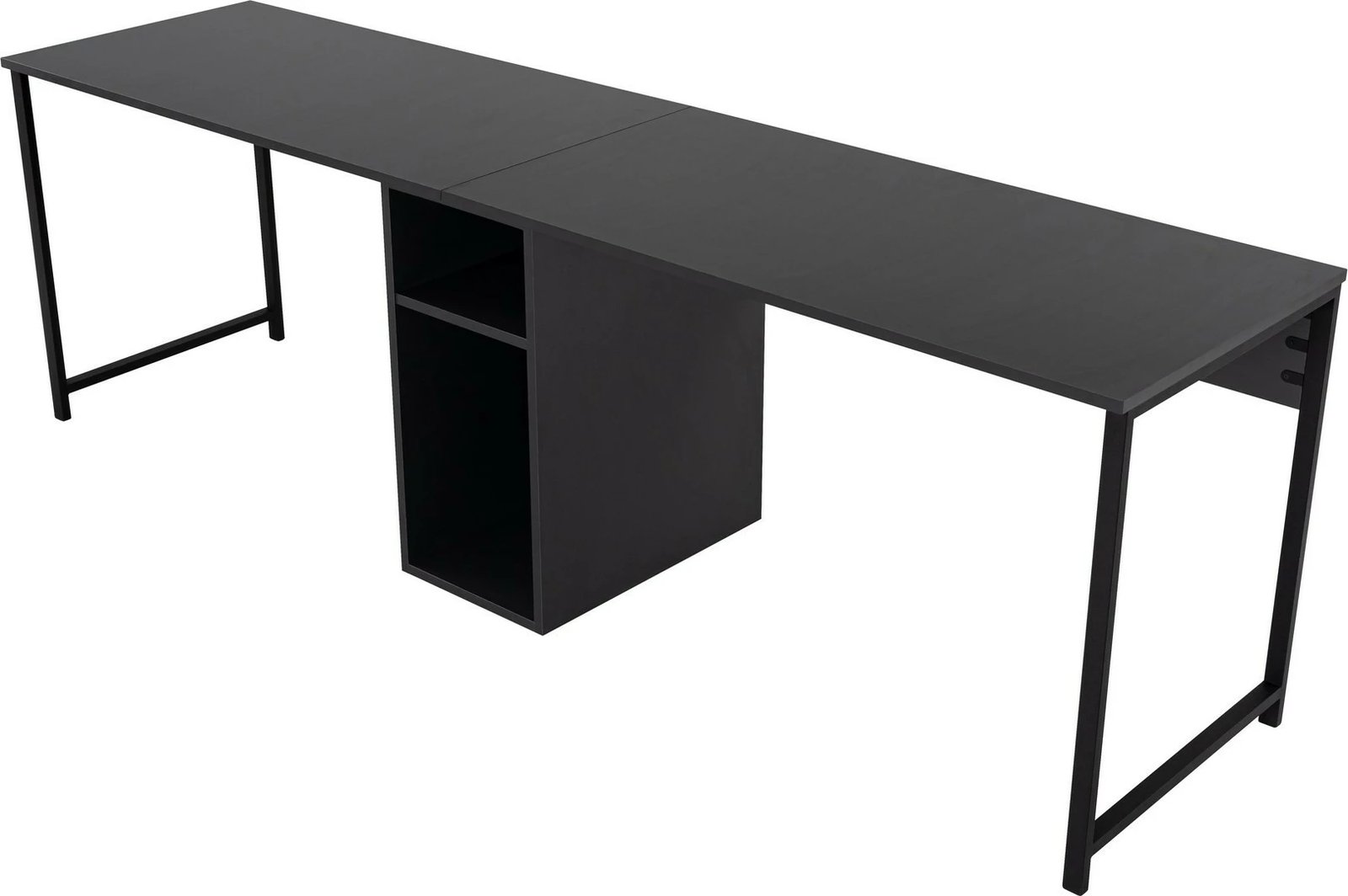 Tavolinë studimi Nordure, dyshe, anthracite, e zezë