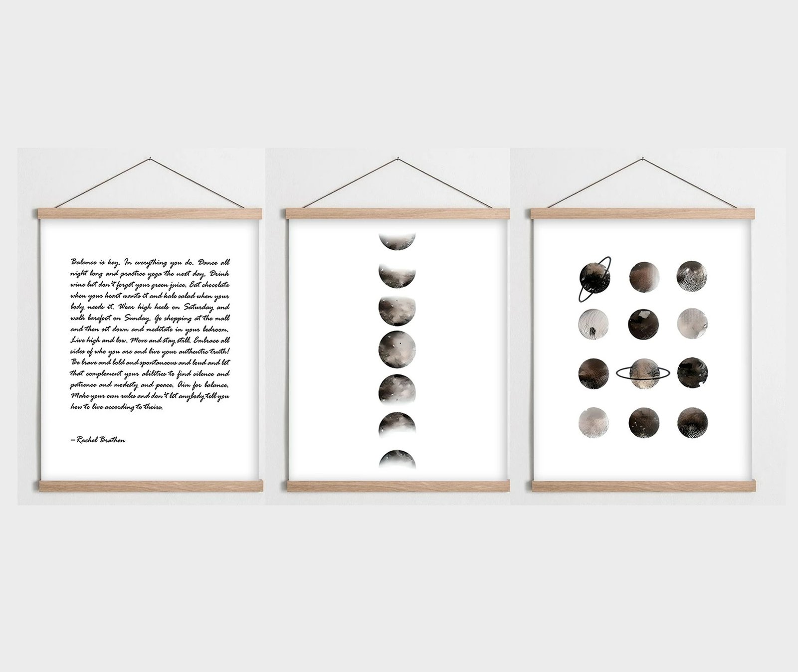 Pikturë dekorative me kornizë (3 copë), Wallity, SRG24