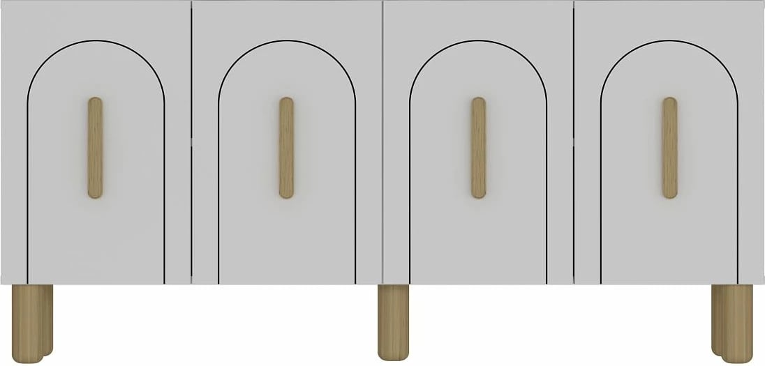 Konsol Skye Decor, e bardhë, lisi safir