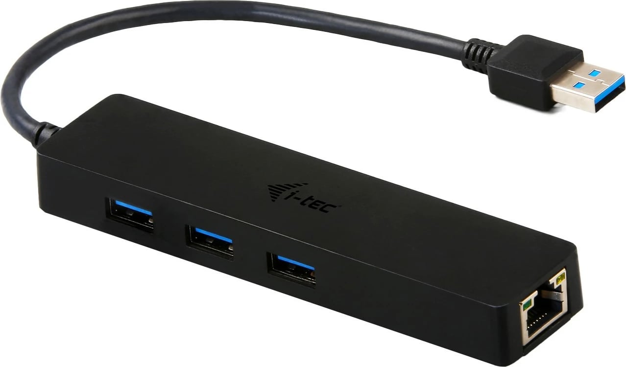 USB HUB me 3 porta + Gigabit Ethernet, i-tec Advance, VIA VL813/ASIX AS88179, i zi