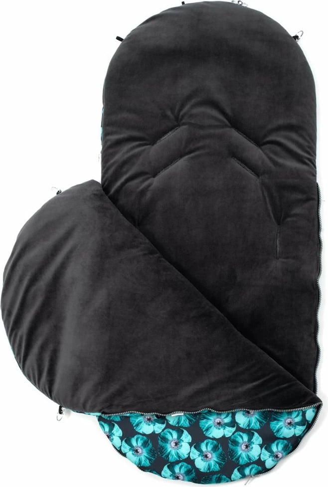 fusak dimri për karrocë dhe ulëse auto, NEW BABY, 95x45 cm, minky i butë, me vrima për rripa 5-pikësh, jeshile