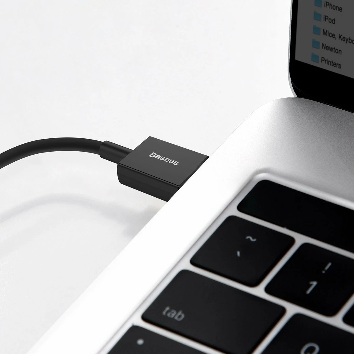 Kabllo USB në Lightning, Baseus, CALYS-A01, 2.4A, 1m, e zezë