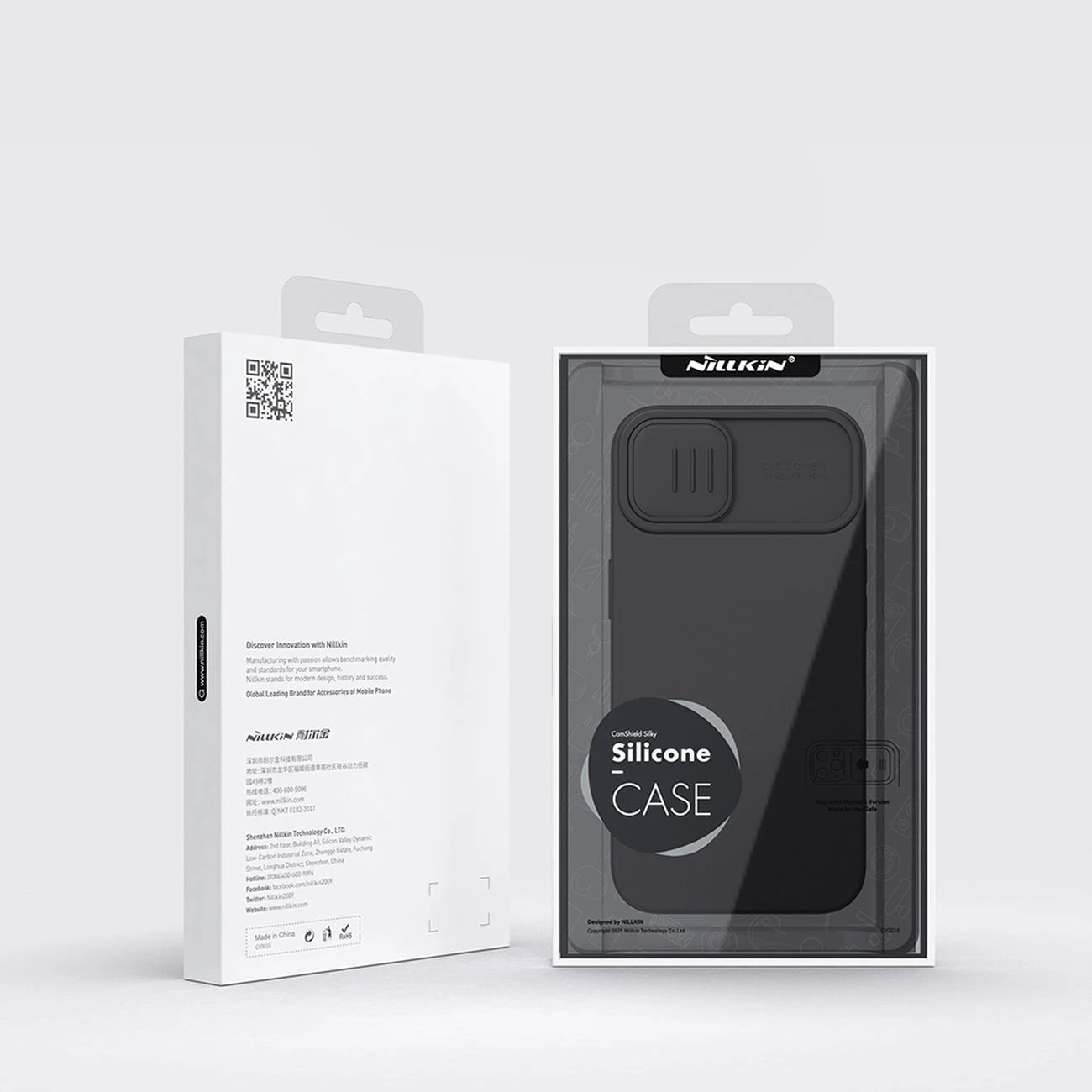 Mbështjellës Nillkin CamShield Silky Silicone për iPhone 14 Plus, me mbulesë kamere, Gjelbër