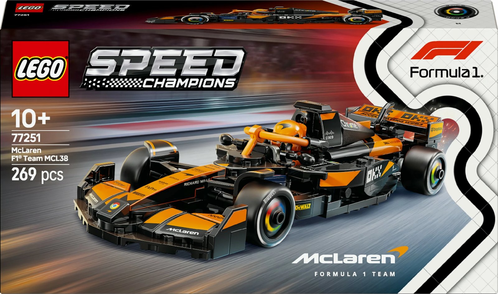 Set ndërtimi LEGO McLaren F1® Team MCL38, 269 pjesë, shumëngjyrësh