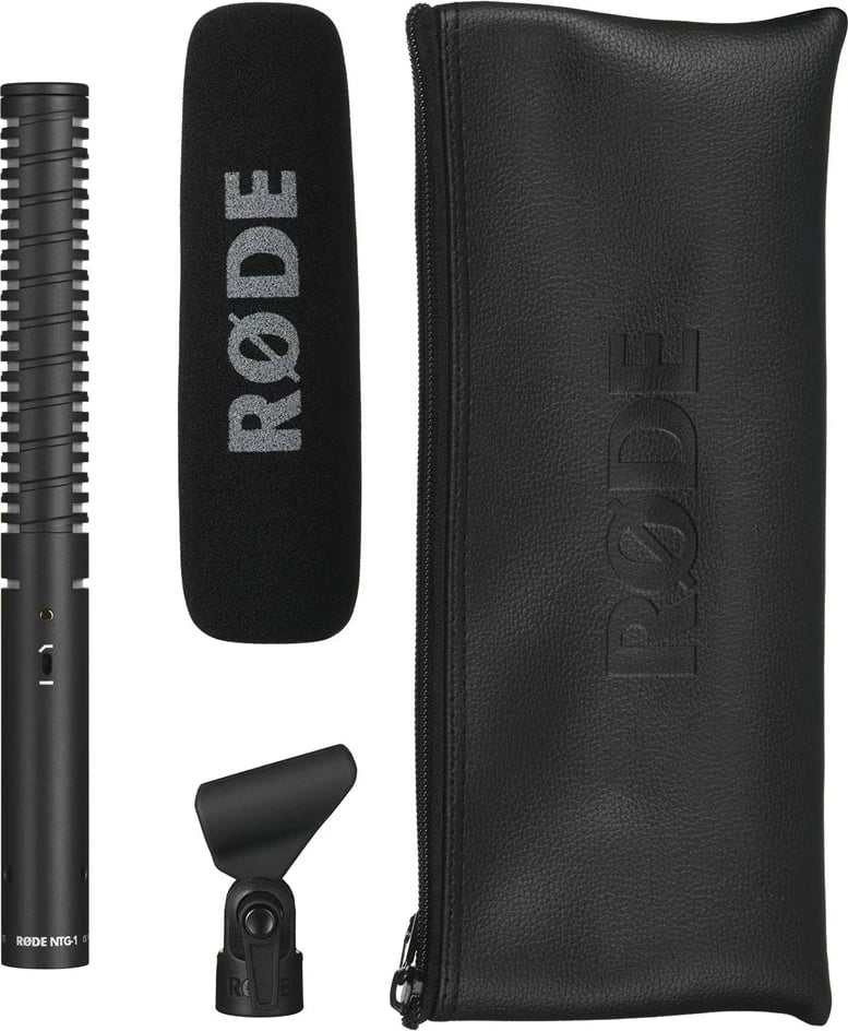 Mikrofon RØDE NTG1, për kamkorder dixhital, i zi