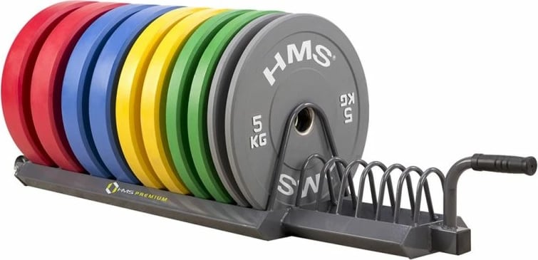 Karrocë peshash HMS për palestër, ngjyrë çeliku