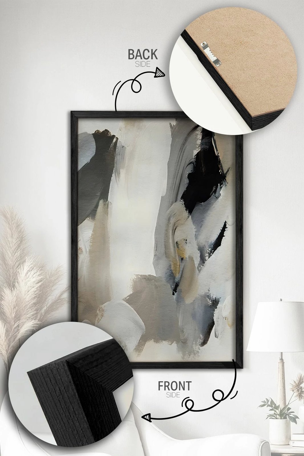 Set pikturash dekorative me kornizë, 3 copë, Wallity, Ersy3Syhcrv68