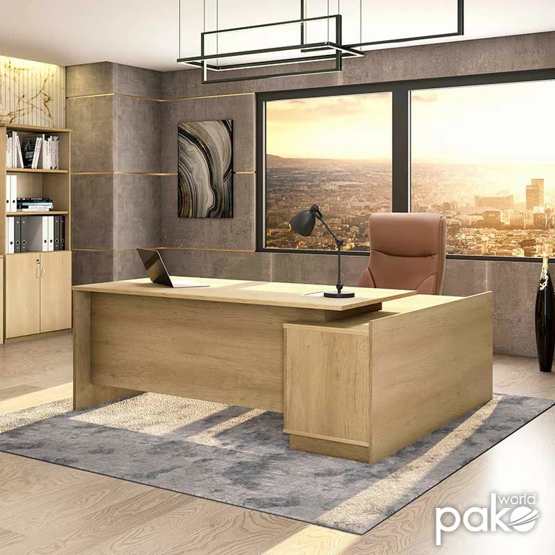 Tavolinë pune profesionale Amazon kënd i majtë ngjyrë sonoma 180x160x76cm