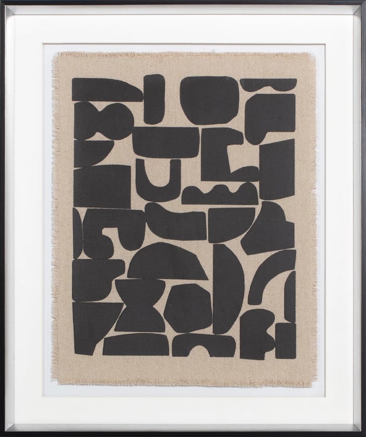 Pikturë dekorative Do More, xham, dru, e bardhë/zezë, 50x60x4cm