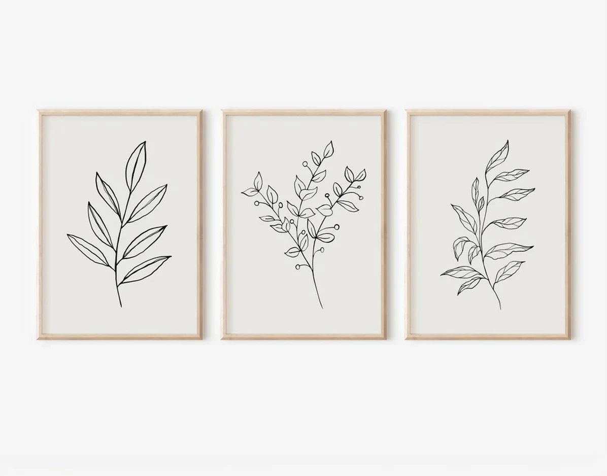 Pikturë dekorative me kornizë (3 copë), Wallity, 3Dartsohoset39