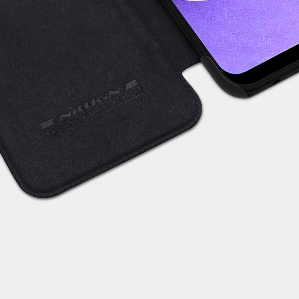 Mbështjellës Nillkin Qin për Samsung Galaxy A03s, lëkurë ekologjike, i zi