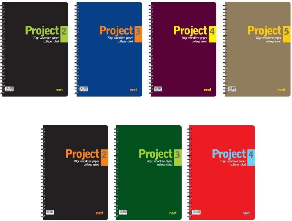 Fletore spirale NEXT 21x29cm, 4 tema, shumëngjyrëshe