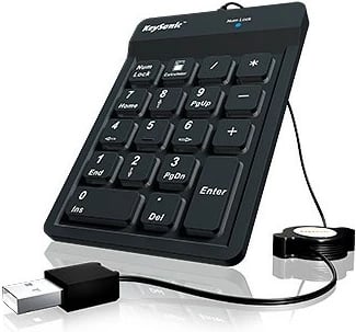 Tastierë numerike KeySonic ACK-118BK, USB, 18 taste, silikon, e zezë