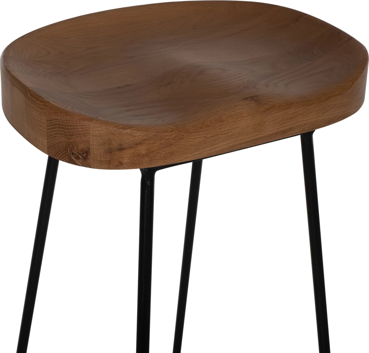 Karrige për bar, dru-metal natyral-e zezë, 45x36x71H cm, FH9333.01