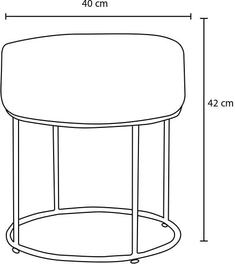 Puf Atelier del Sofa, Moon Steel Gabbana 02, krem dhe e zezë