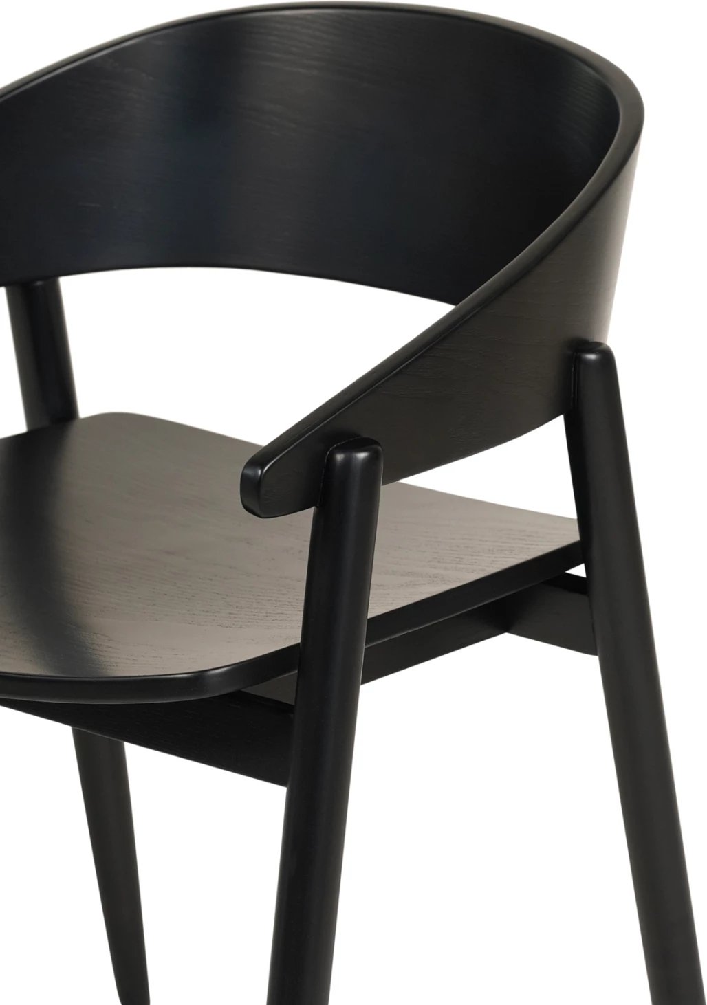 Karrige për ngrënie CANOP FH9950.02 dru frashëri ngjyrë e zezë 56,5x61x74H cm