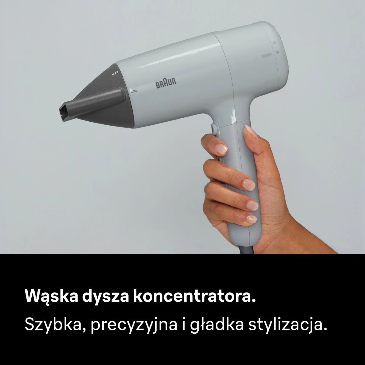 Tharëse flokësh, Braun, HD211E, 2100W, 3 nivele nxehtësie, kabllo 1.95 m, me koncentrator, e bardhë