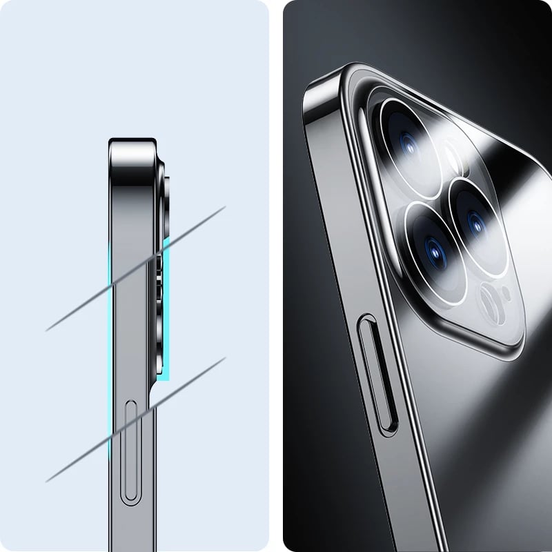 Mbështjellës Joyroom JR-14Q3 për iPhone 14 Plus, kornizë metalike, i zi