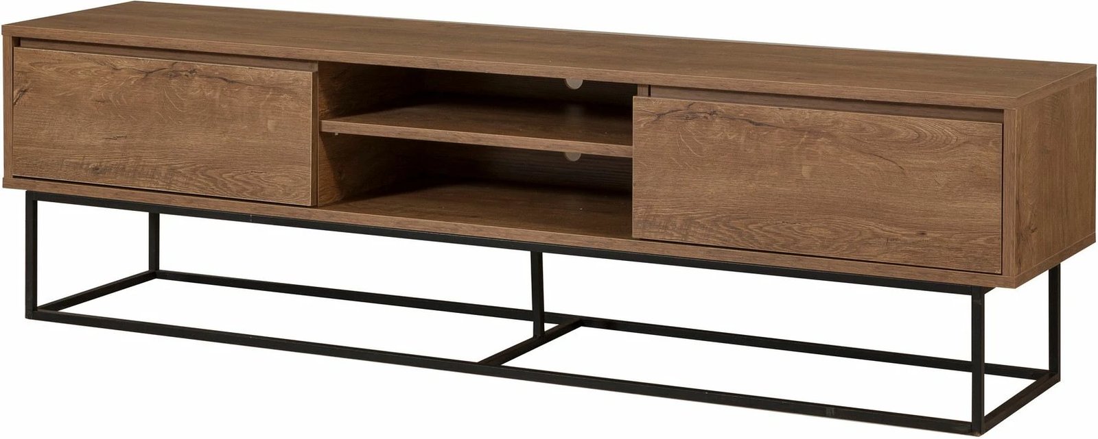 Komodë TV Hanah Home, Rodez 180, ngjyrë arre dhe e zezë