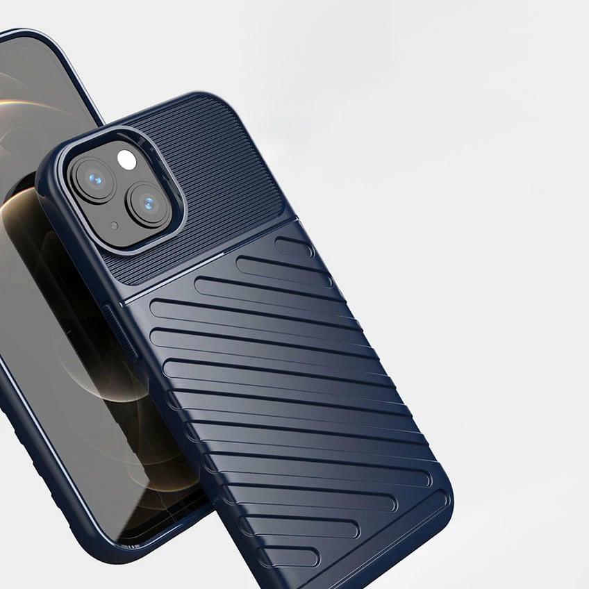 Mbështjellës Hurtel Thunder Case për iPhone 13 mini, TPU, Blu