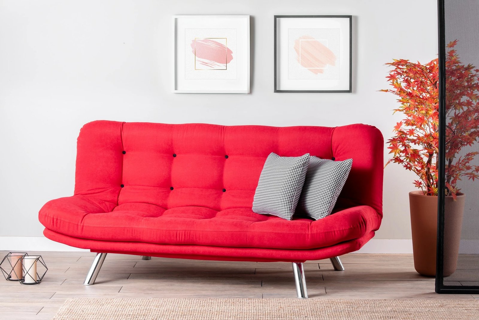 Divan-krevat 3 vendësh, Atelier del Sofa, Misa Sofabed, i kuq