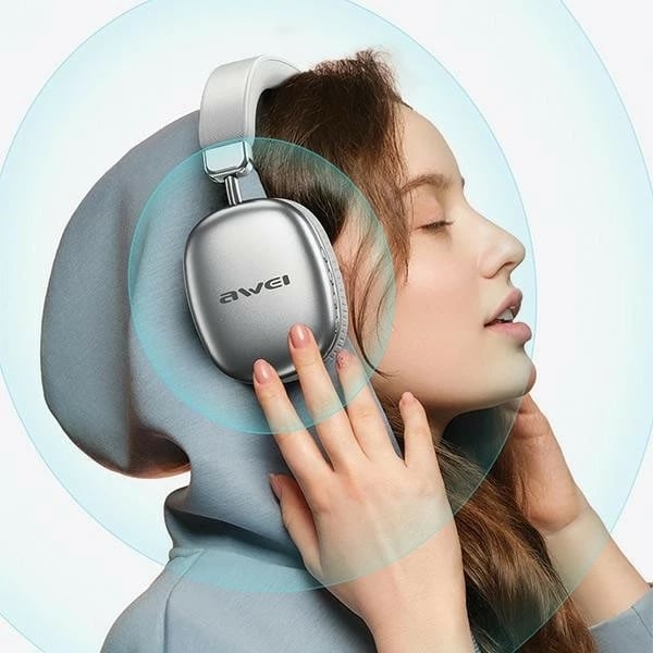 Kufje Bluetooth AWEI AT7 over-ear, e zezë