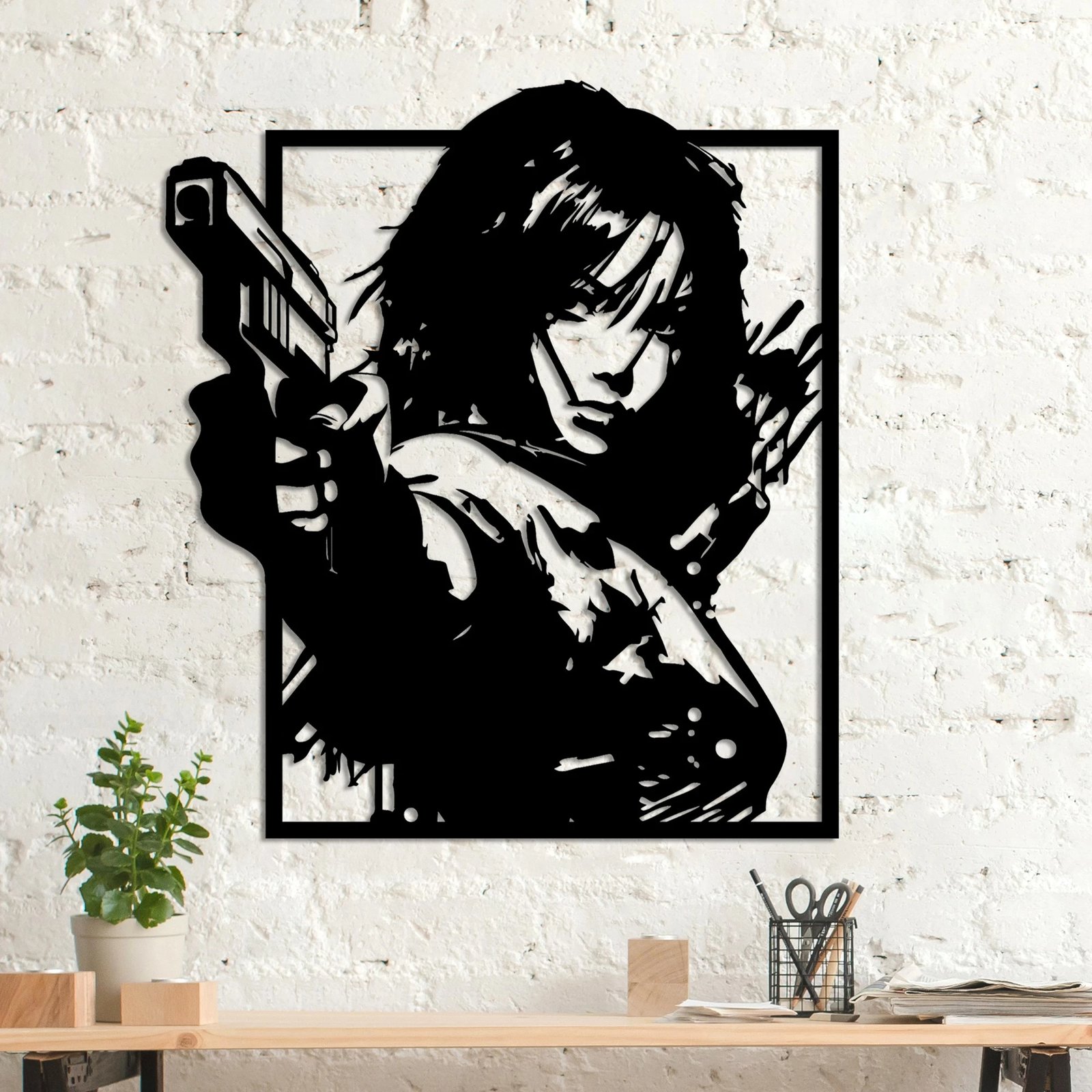 Aksesor dekorativ metalik për mur, Wallity, On The Lookout