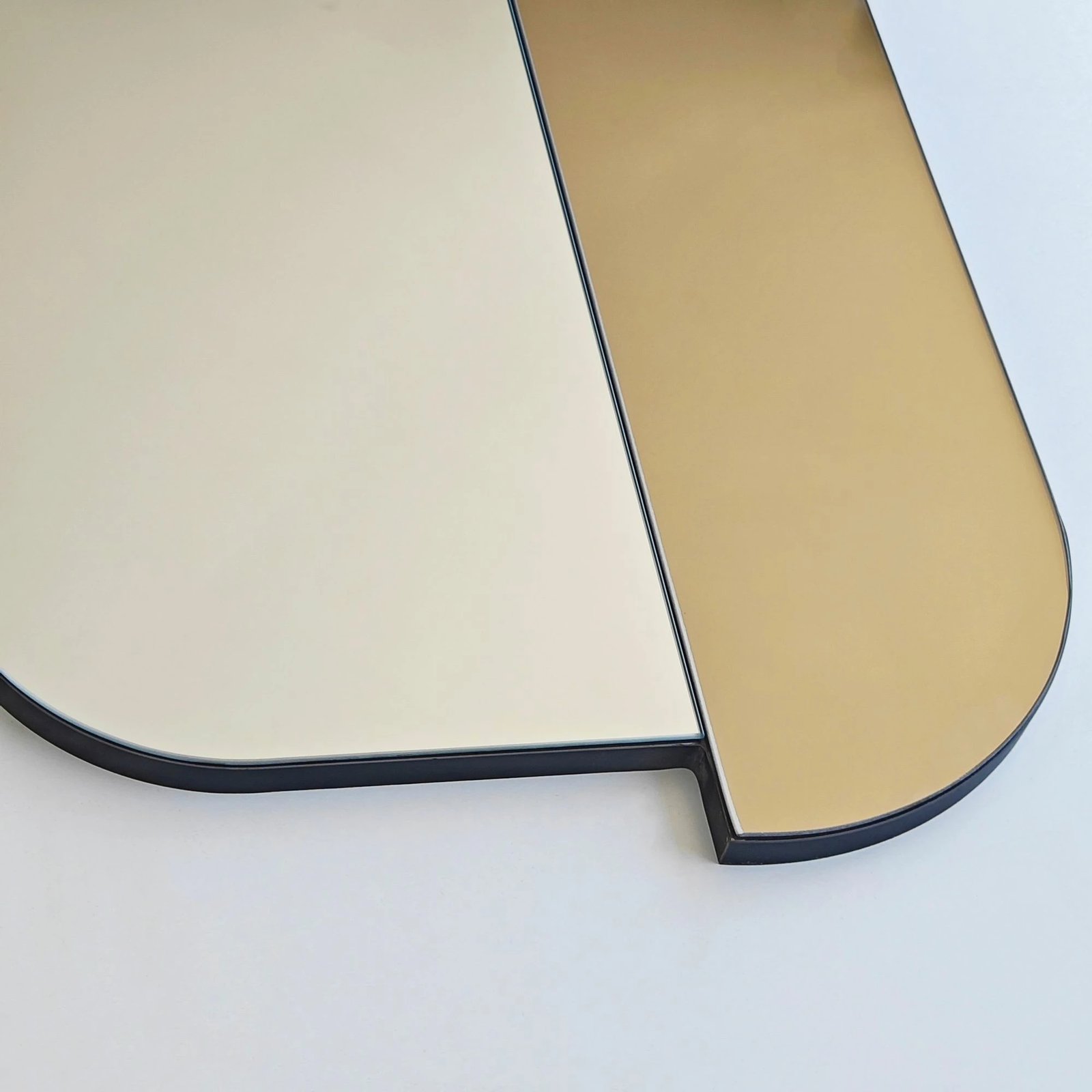 Pasqyrë dekorative Skye Decor, Day & Night, ngjyrë argjendi dhe bronzi, 50x130cm