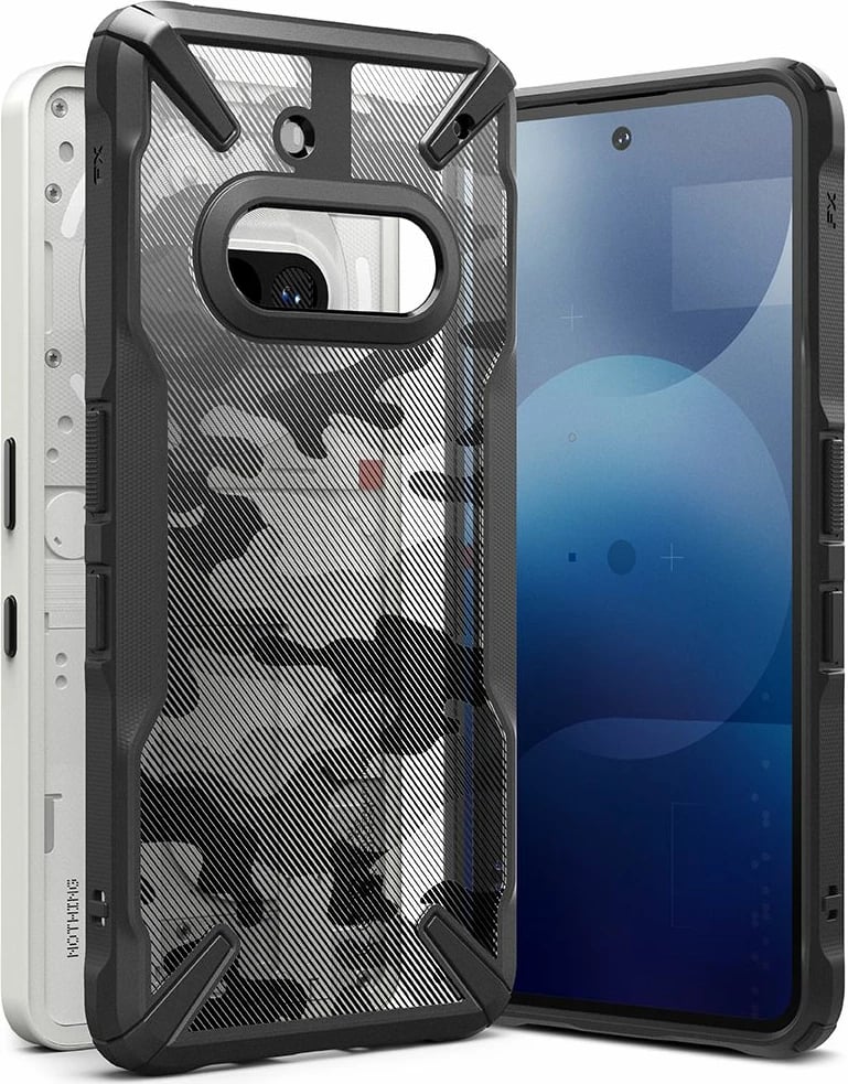 Mbështjellës Ringke Fusion X për Nothing Phone 3A, Gri i tejdukshëm