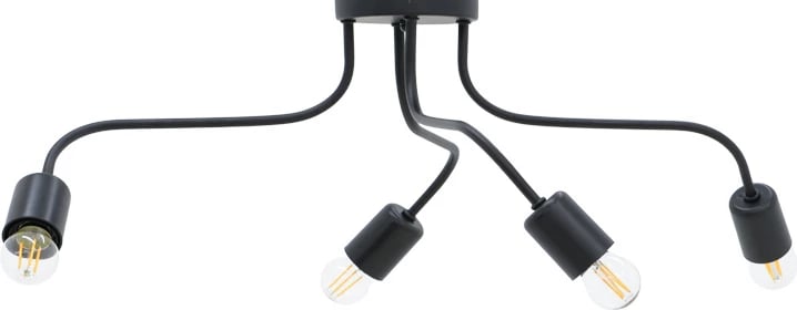 Llambë tavani Luchter, metal i zi, 60x60x15cm