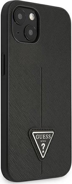 Mbështjellës Guess SaffianoTriangle Logo për iPhone 14 Plus 6.7", i zi Mbështjellës Guess SaffianoTriangle Logo për iPhone 14 Plus 6.7", i zi