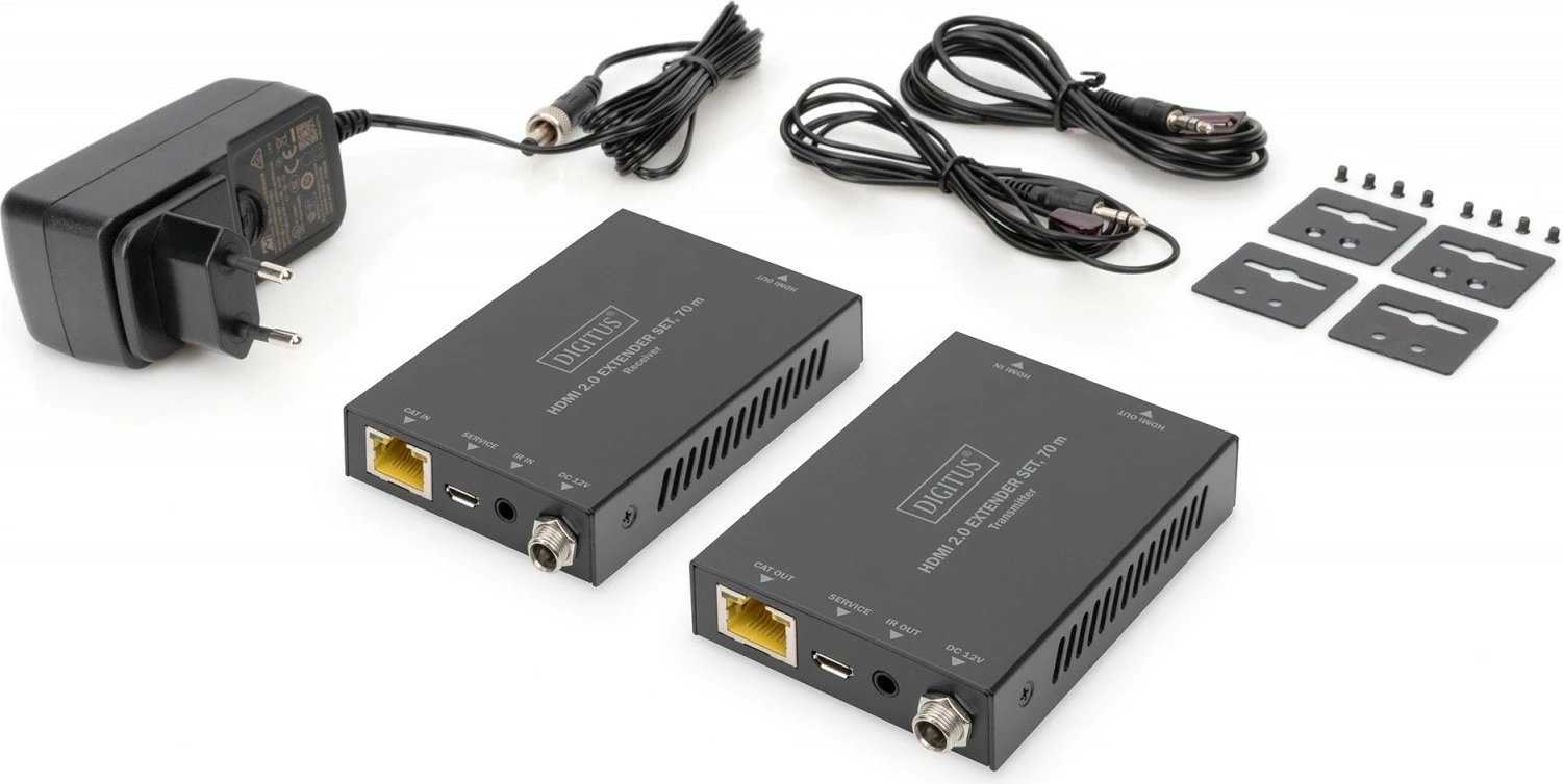 Set zgjatues HDMI Digitus DS-55506, 70m, PoC, 4K 60Hz, i zi