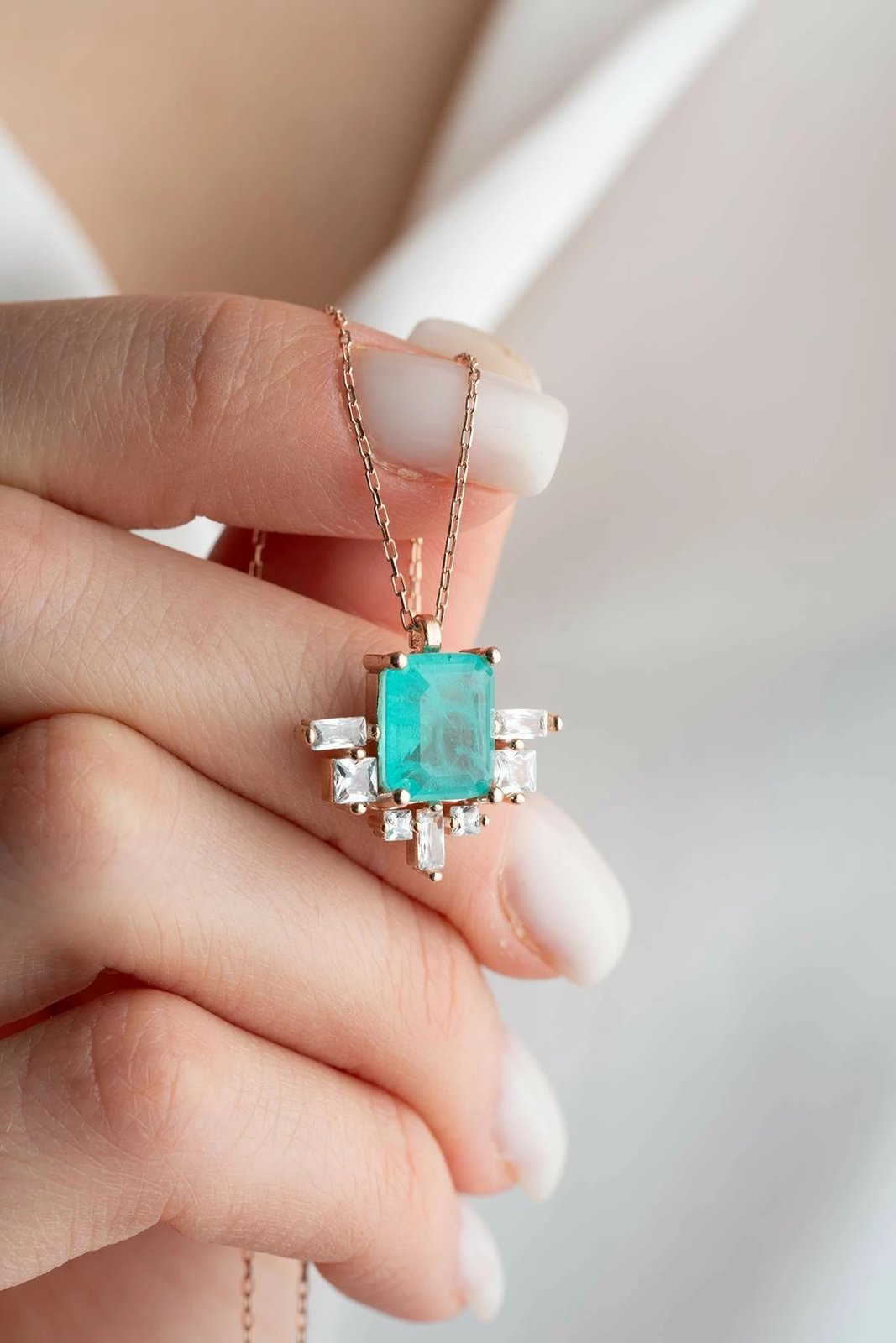 Varëse argjendi Jumeon, ngjyrë rozë e artë dhe turquoise, NRZ999348 Varëse argjendi Jumeon, ngjyrë rozë e artë dhe turquoise, NRZ999348