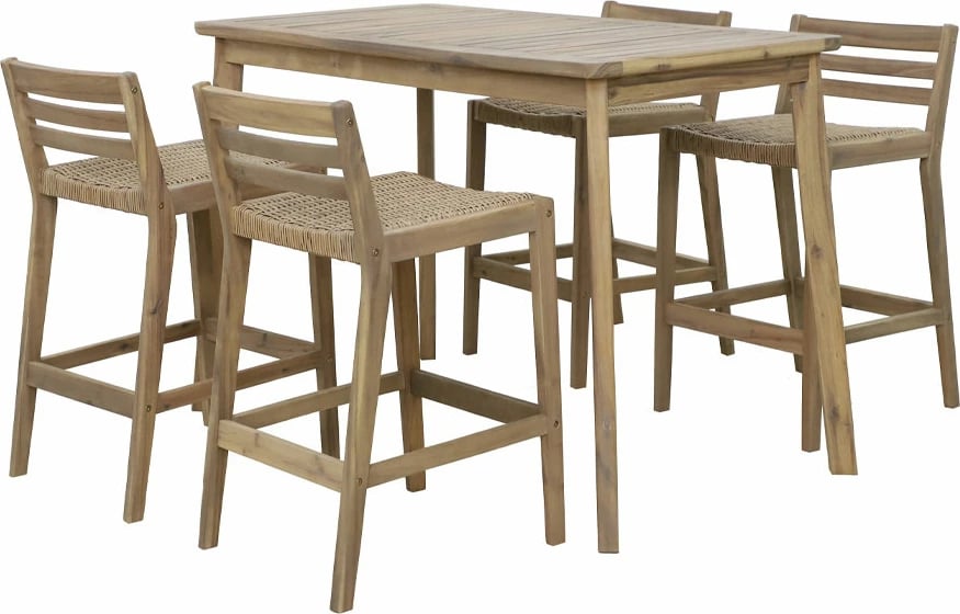 Tavolinë bar Toujour, ngjyrë natyrale, 131.5x70x90