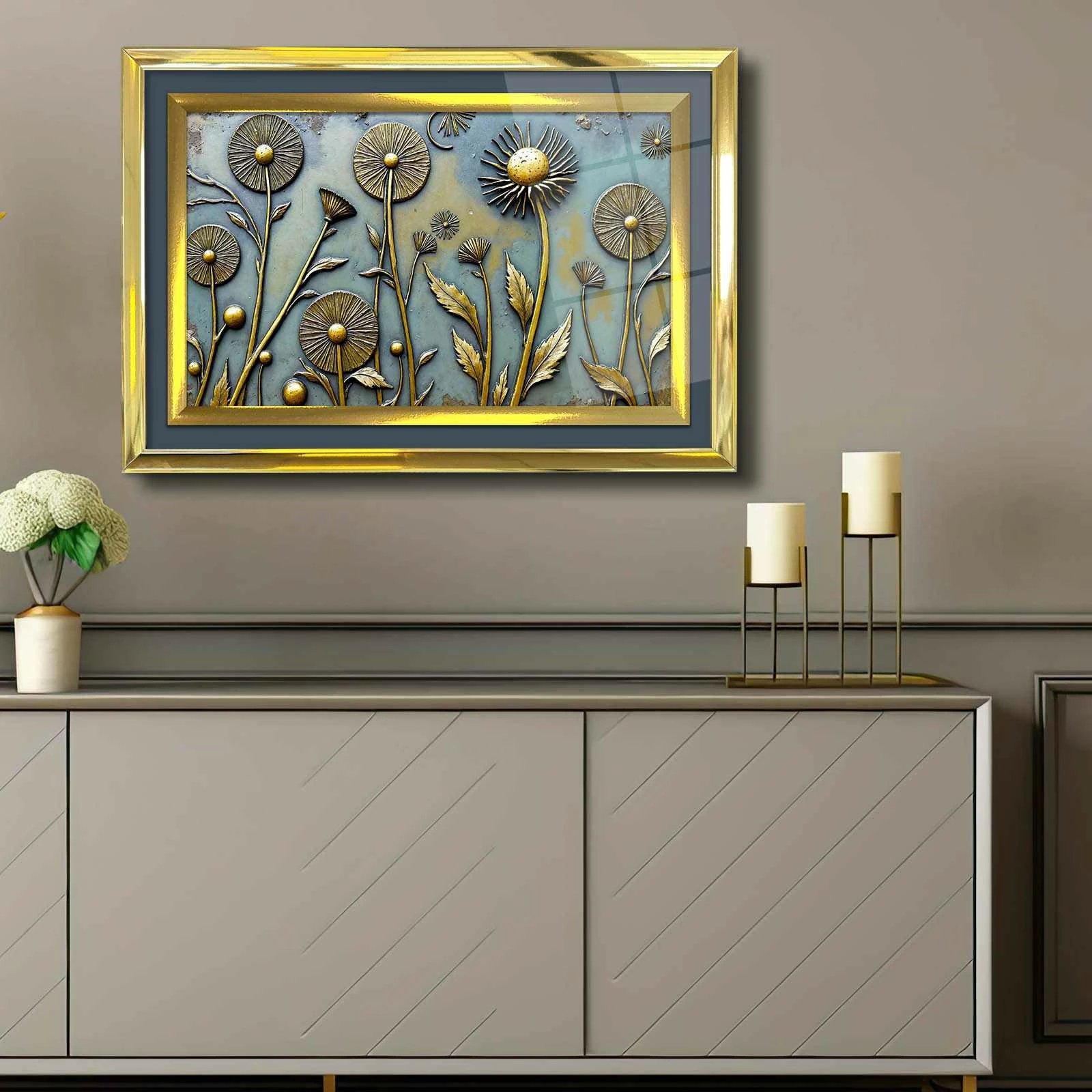 Pikturë dekorative me kornizë, shumëngjyrëshe, Wallity, 4363Kromaltınct - 006, 43x65cm