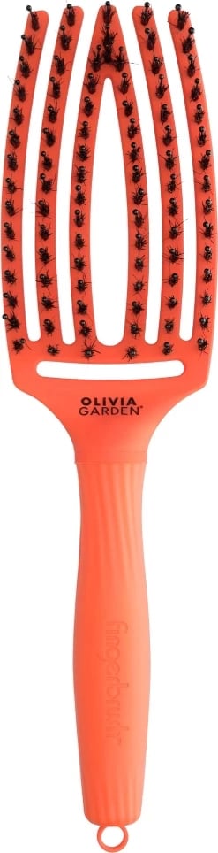 Brushë flokësh për femra Olivia Garden FingerBrush Dolce Vita Orange Spritz, 1 copë
