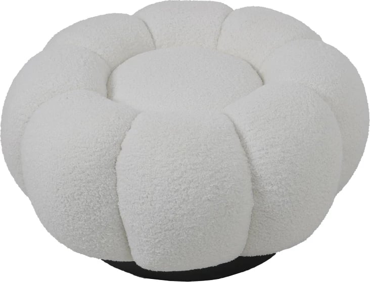 Stool Nester, pëlhurë boucle e bardhë, 60x31cm