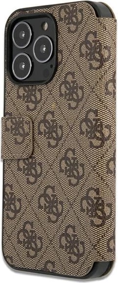 Mbështjellës Guess GUBKP13L4GMGBR për iPhone 13/13 Pro 6.1", lëkurë sintetike, kafe