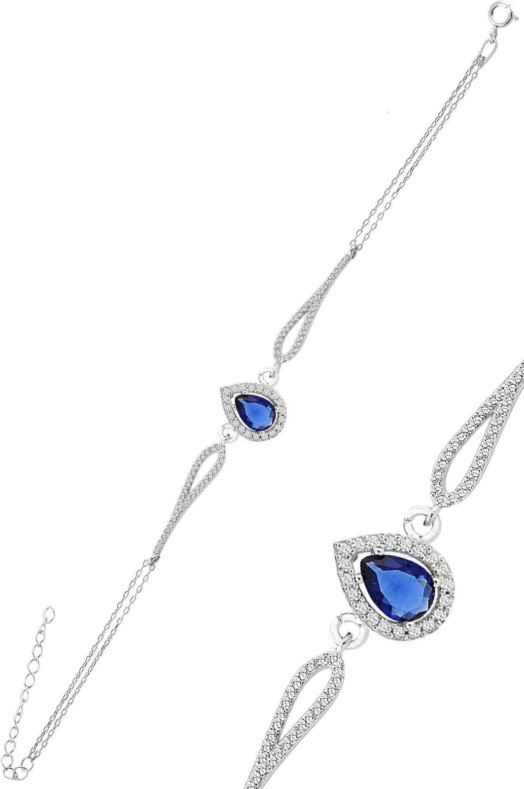 Byzylyk argjendi Jumeon, ngjyrë kaltër e errët, SGTL12219