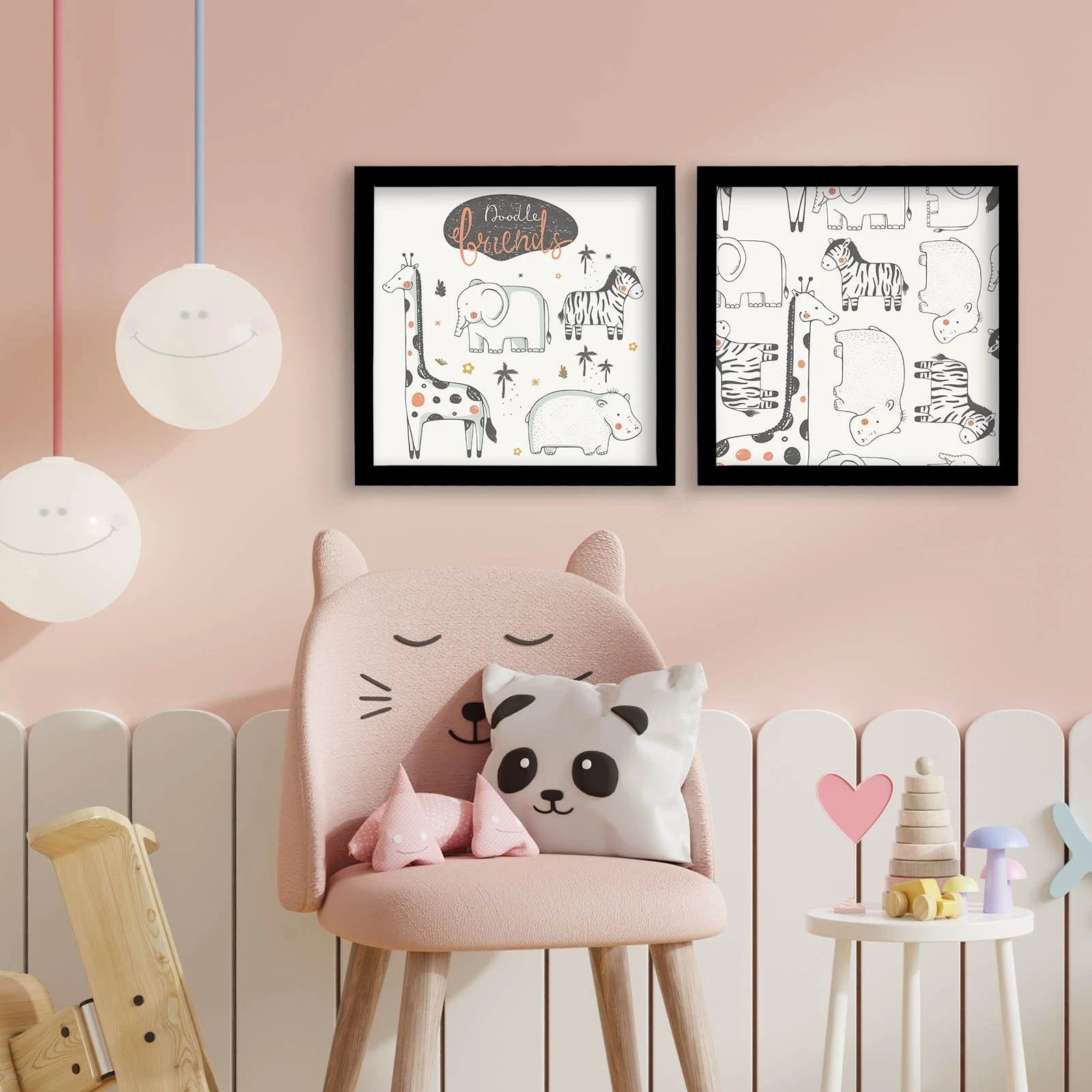 Pikturë dekorative me kornizë MDF (2 copë), Wallity, 2P3333SCT-001