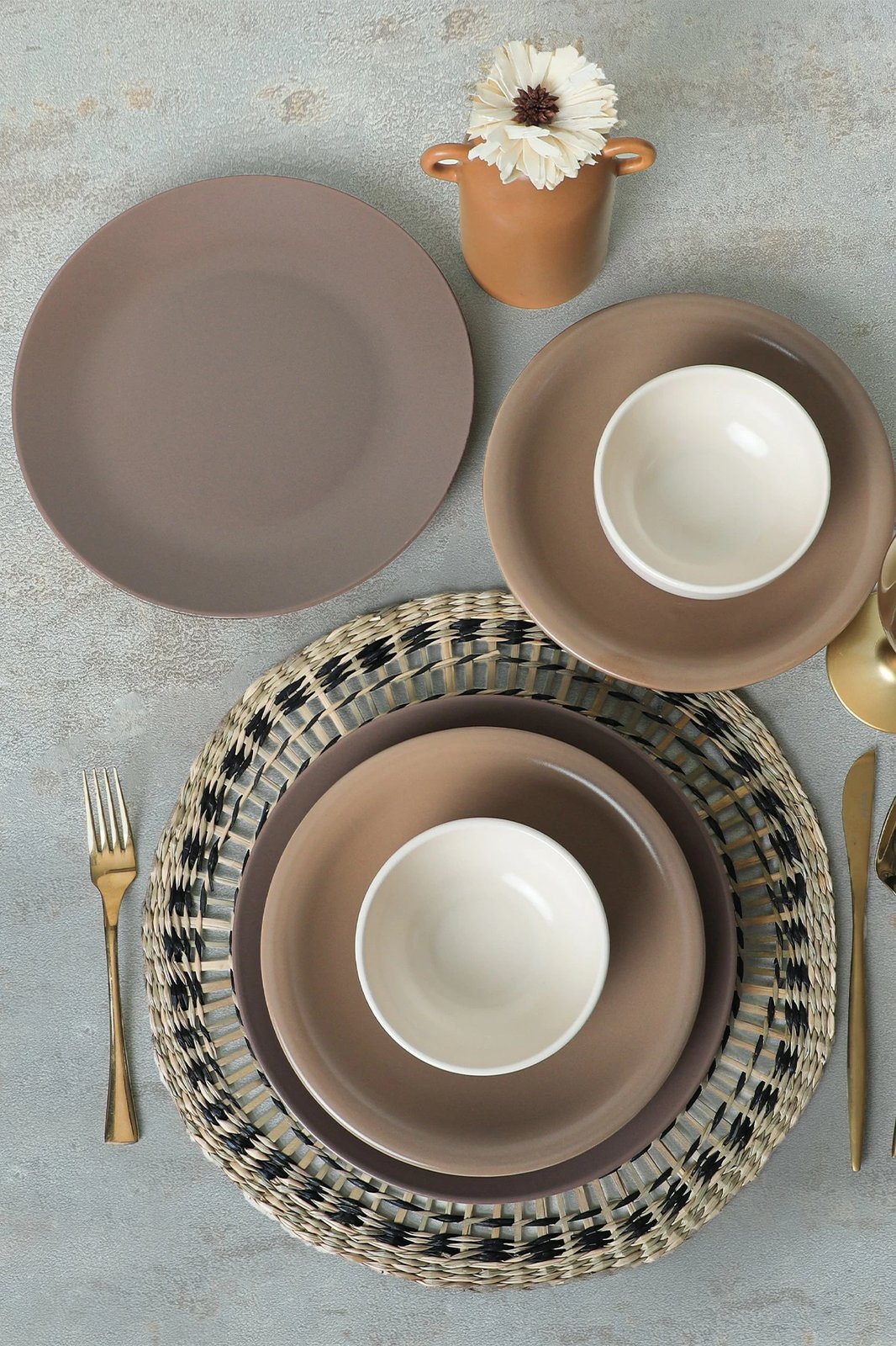 Set enësh për drekë, qeramikë, 18 copë, Hermia Concept, X0001509600000000000000000