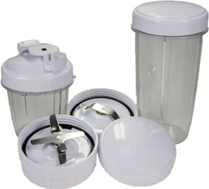 Blender personal, Adler Camry CR 4071, 1000–1700W, 1L + 0.5L, 2 shpejtësi, Pulse, i bardhë/bezhë, set me 2 gota