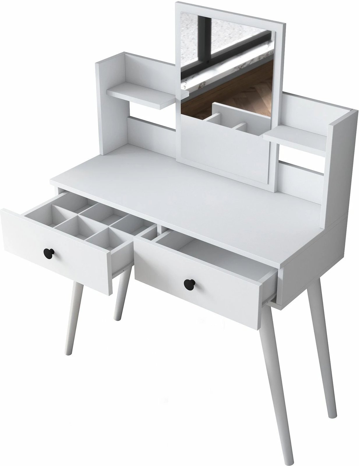 Tavolinë grimi Hanah Home, BJ102 - 2232, e bardhë