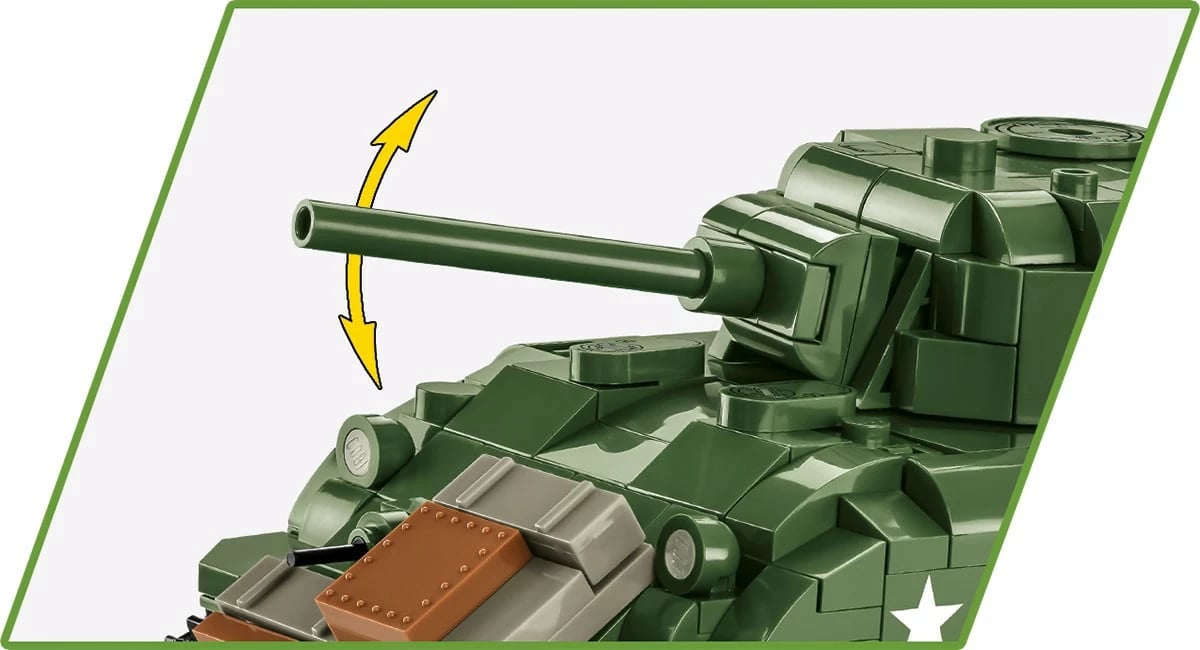 Set blloqesh Cobi M4A1 Sherman, 663 pjesë, me 2 figurina, Jeshile