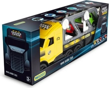 Set lodër kamion me rimorkio, Wader Magic Truck Action 36231, 79 cm, plastikë, multikolor, set me 2 makina retro
