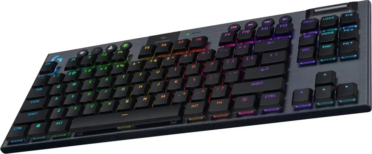 Tastierë Logitech G915 X TKL, RGB, wireless, e zezë