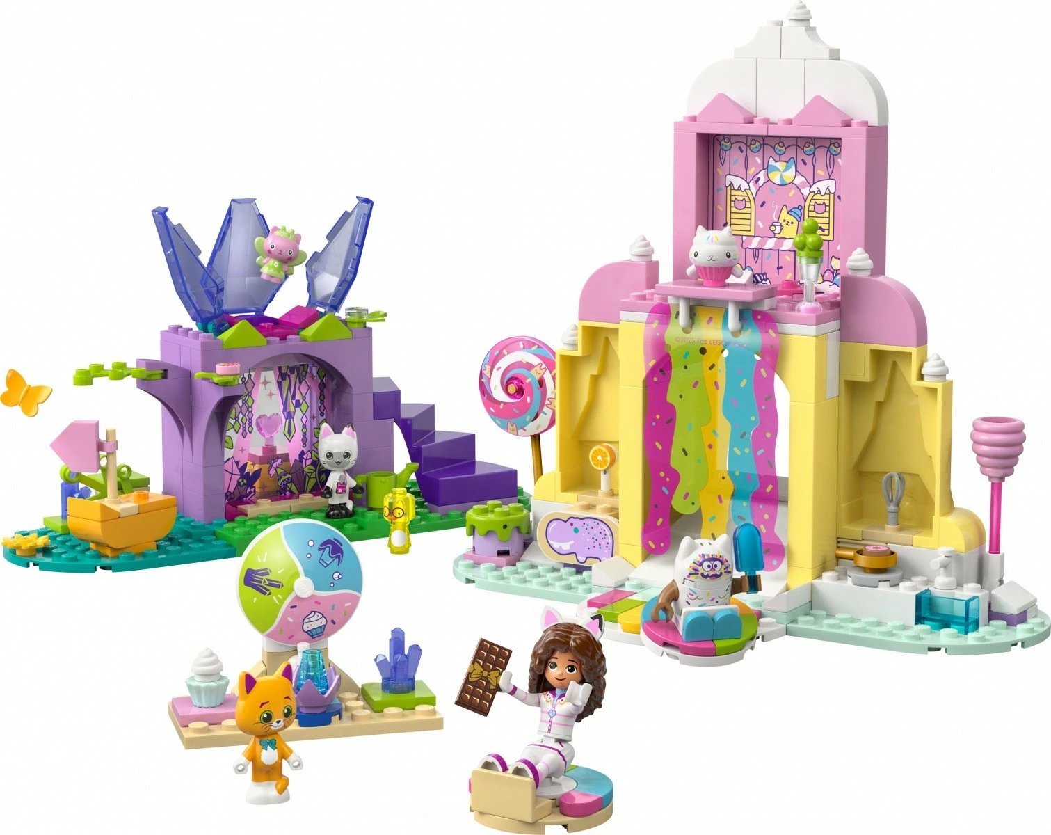 Set LEGO Gabby's Dollhouse 11205, 263 pjesë, Sweet Treat Mountain & Kitty Garden, për fëmijë 4+