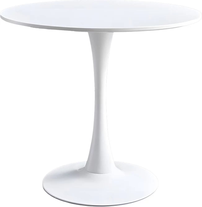 Set tavolinë me karrige Elijah-Ezra, 3 pjesë, ngjyrë e bardhë dhe natyrale, Φ60x74cm